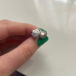 Marc by Marc jacobs silver heart studs